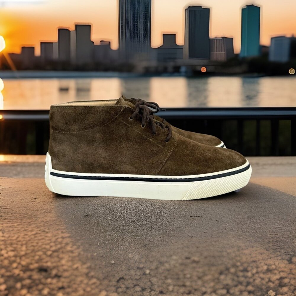 ✅ Men’s 8.5 TODS Chukka Boot Brown Suede Leather Lace Up Ankle Made In Italy